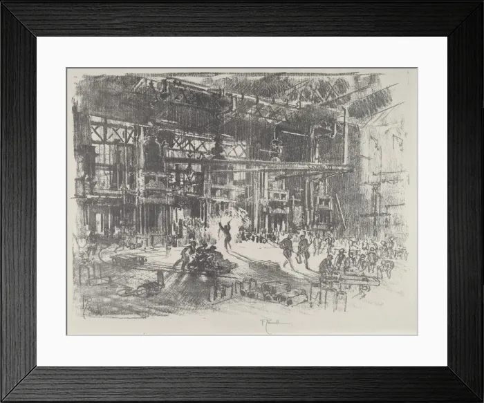Framed Print : The Presses, 1916. Creator: Joseph Pennell Framed Print : The Presses, 1916. Creator: Joseph Pennell