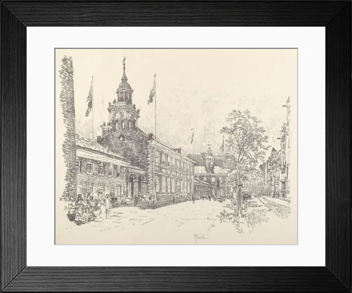 Framed Print : State Buildings, 1912. Creator: Joseph Pennell Framed Print : State Buildings, 1912. Creator: Joseph Pennell