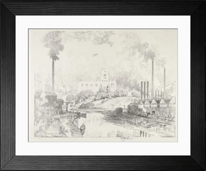 Framed Print : Peace and War, 1916. Creator: Joseph Pennell Framed Print : Peace and War, 1916. Creator: Joseph Pennell