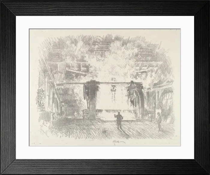 Framed Print : Making Armour-Plate, 1916. Creator: Joseph Pennell