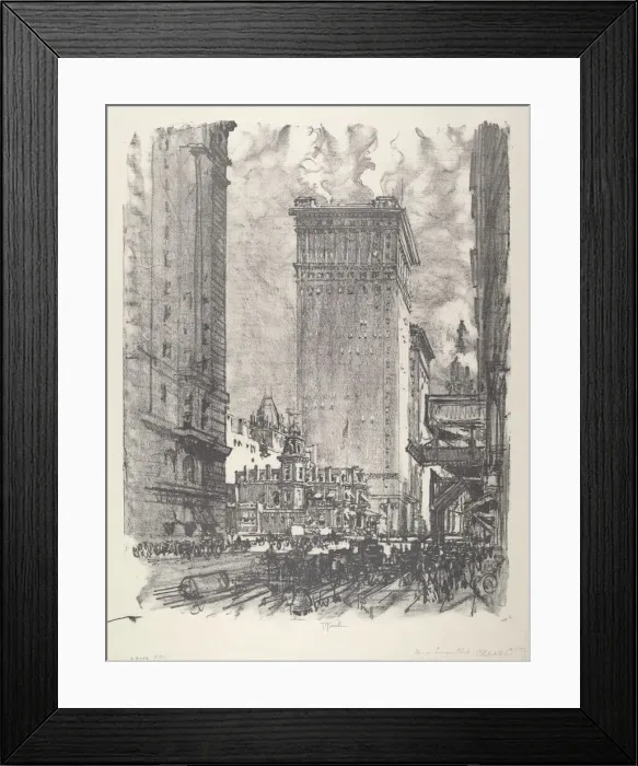 Framed Print : The Union League, 1912. Creator: Joseph Pennell