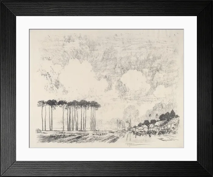 Framed Print : The Embarkation Camp, the Classic Grove, 1917. Creator: Joseph Pennell Framed Print : The Embarkation Camp, the Classic Grove, 1917. Creator: Joseph Pennell