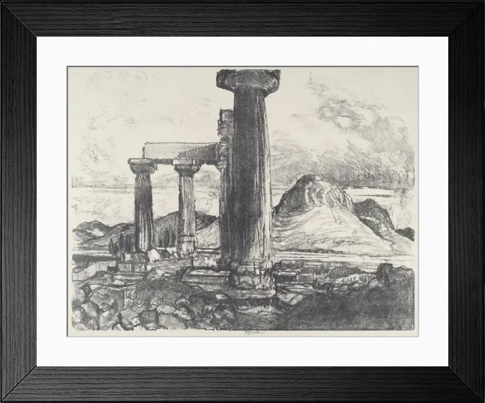 Framed Print : Acro, Corinth from Corinth, 1913. Creator: Joseph Pennell Framed Print : Acro, Corinth from Corinth, 1913. Creator: Joseph Pennell