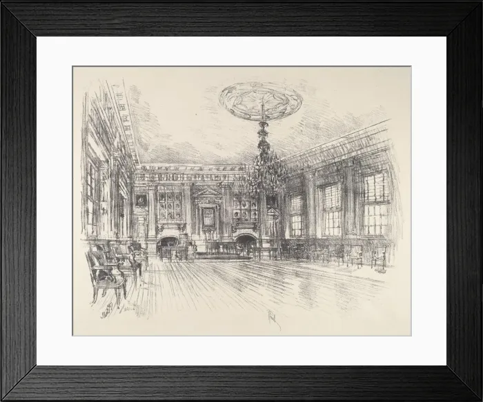 Framed Print : Signers Room, Independence Hall, 1912. Creator: Joseph Pennell Framed Print : Signers Room, Independence Hall, 1912. Creator: Joseph Pennell