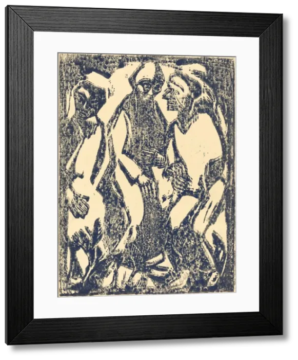 Framed Print : Deliberation (Beratung), 1913. Creator: Christian Rohlfs Framed Print : Deliberation (Beratung), 1913. Creator: Christian Rohlfs