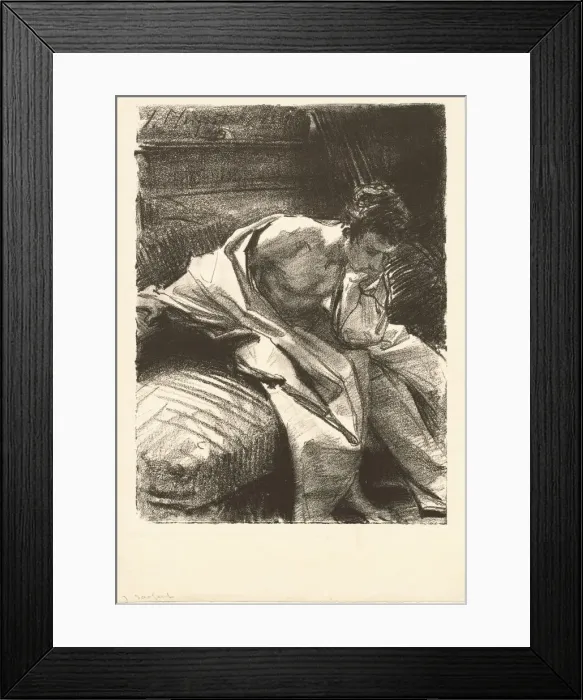 Framed Print : Study of a Seated Man, 1895. Creator: John Singer Sargent Framed Print : Study of a Seated Man, 1895. Creator: John Singer Sargent