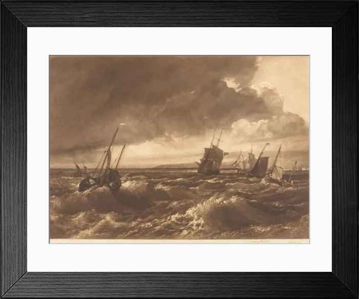 Framed Print : The Mouth of the Thames?Isle of Sheppey in Distance, 1891. Creator: Frank Short Framed Print : The Mouth of the Thames?Isle of Sheppey in Distance, 1891. Creator: Frank Short