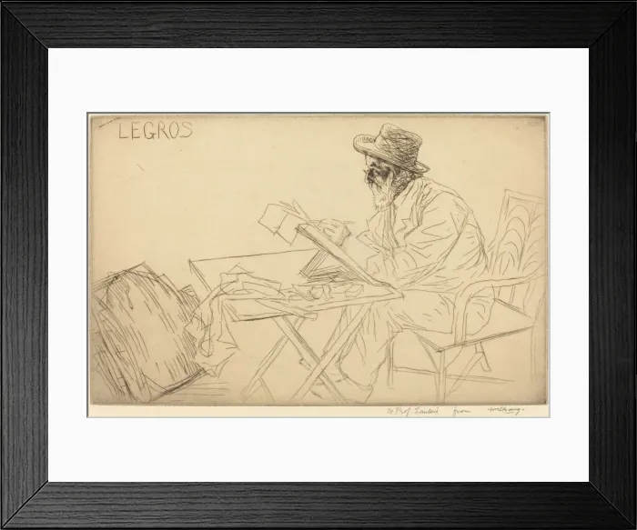 Framed Print : Alphonse Legros Sketching. Creator: Alphonse Legros Framed Print : Alphonse Legros Sketching. Creator: Alphonse Legros