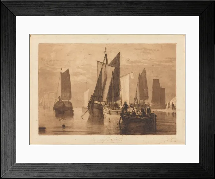 Framed Print : Calm, published 1812. Creator: JMW Turner Framed Print : Calm, published 1812. Creator: JMW Turner