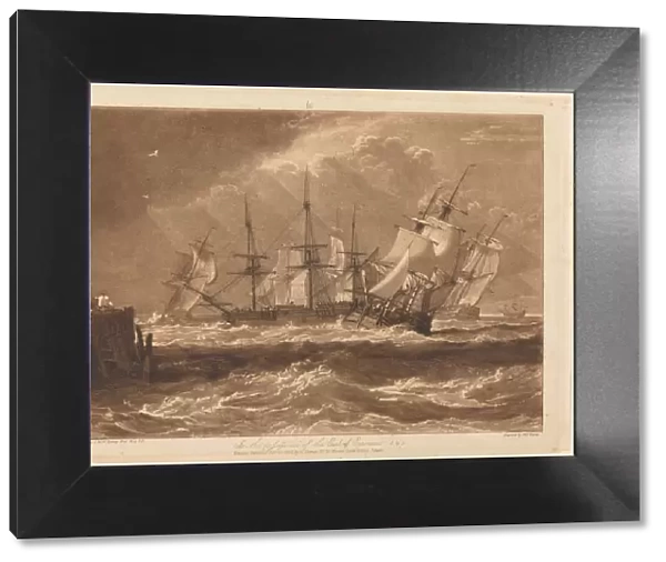 Ships in a Breeze, published 1808. Creator: JMW Turner