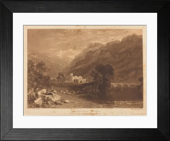 Framed Print : Bonneville, published 1816. Creator: JMW Turner Framed Print : Bonneville, published 1816. Creator: JMW Turner