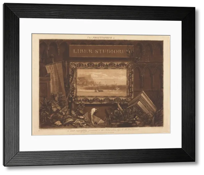 Framed Print : Frontispiece, published 1812. Creator: JMW Turner Framed Print : Frontispiece, published 1812. Creator: JMW Turner