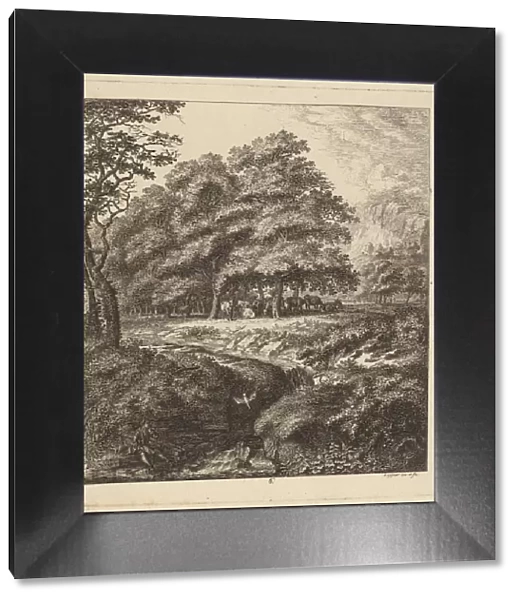 Cattle Resting in a Grove with a Man Seated beside a Brook, 1764