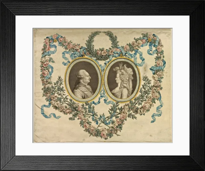 Framed Print : Louis XVI and Marie-Antoinette. Creator: Unknown Framed Print : Louis XVI and Marie-Antoinette. Creator: Unknown