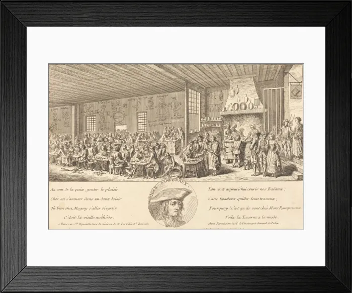 Framed Print : Cabaret of Ramponaux, c. 1760. Creator: Unknown Framed Print : Cabaret of Ramponaux, c. 1760. Creator: Unknown
