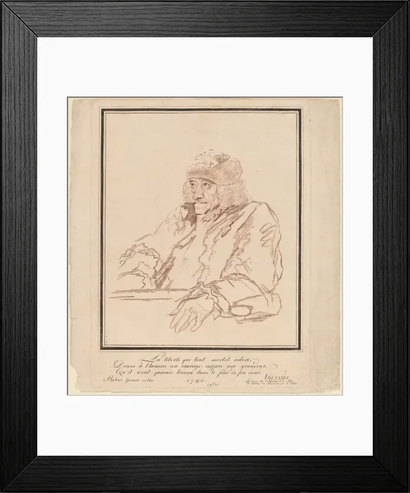 Framed Print : Voltaire, 1790. Creator: Unknown Framed Print : Voltaire, 1790. Creator: Unknown