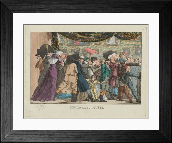 Framed Print : L entree au musee (Entrance to the Museum), 1808. Creator: Unknown Framed Print : L entree au musee (Entrance to the Museum), 1808. Creator: Unknown