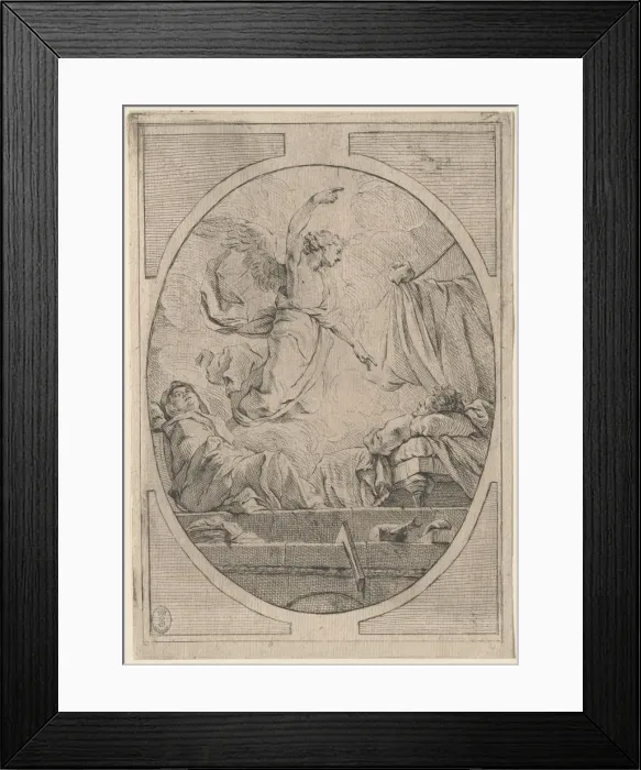 Framed Print : The Dream of Saint Joseph, c. 1730?. Creator: Unknown Framed Print : The Dream of Saint Joseph, c. 1730?. Creator: Unknown