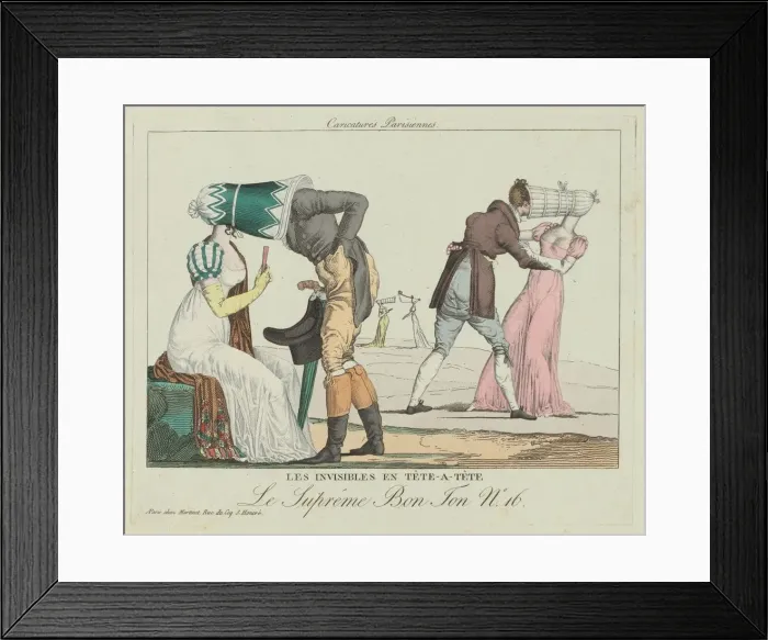 Framed Print : Les Invisibles en tete-a-tete (Tete-a-Tê Framed Print : Les Invisibles en tete-a-tete (Tete-a-Tê