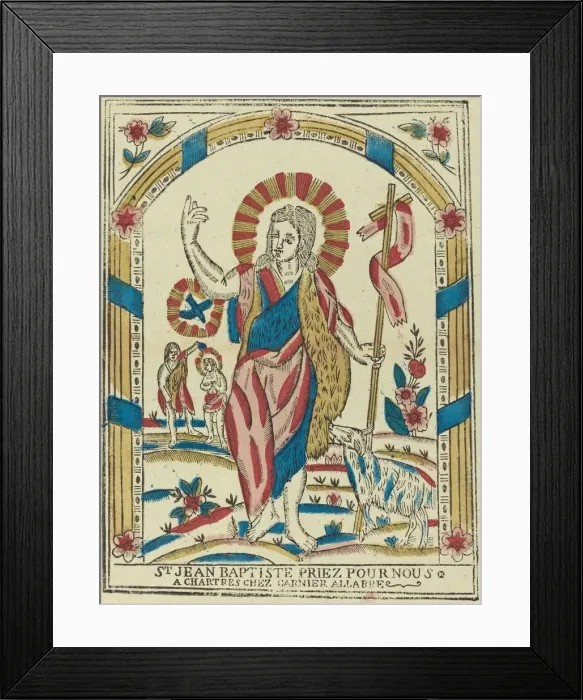 Framed Print : Saint John the Baptist Pray for Us, c. 1820. Creator: Unknown Framed Print : Saint John the Baptist Pray for Us, c. 1820. Creator: Unknown