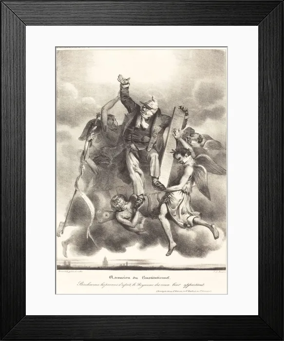 Framed Print : Ascension du Constitutionnel, 1830 / 1835. Creator: Aubert Framed Print : Ascension du Constitutionnel, 1830 / 1835. Creator: Aubert