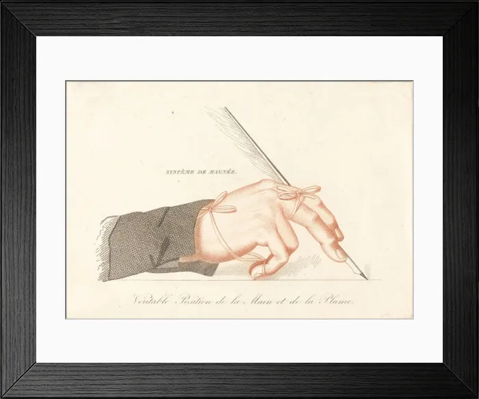 Framed Print : Copy of Systeme de Magnee - Veritable Position de la Main et de la Framed Print : Copy of Systeme de Magnee - Veritable Position de la Main et de la