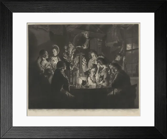 Framed Print : A Philosopher Shewing an Experiment on the Air Pump, 1769. Creator: Valentine Green