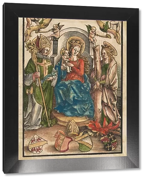 The Madonna with Saint Ulrich and Saint Afra [recto], c. 1511. Creator: Urs Graf