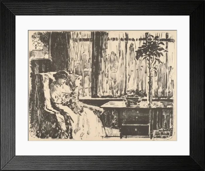 Framed Print : The Broad Curtain, 1918. Creator: Frederick Childe Hassam