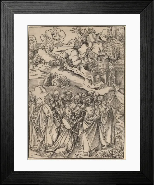 Framed Print : Christ and the Apostles and the Holy Women. Creator: Urs Graf Framed Print : Christ and the Apostles and the Holy Women. Creator: Urs Graf