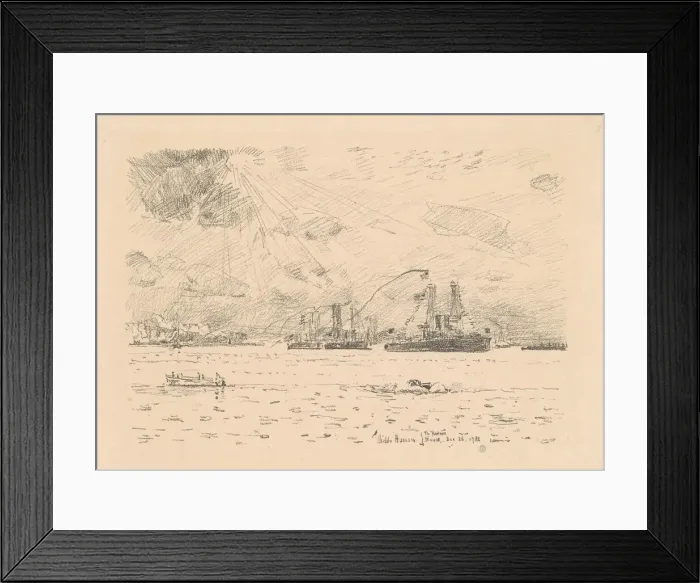 Framed Print : Return of the Fleet, 1918. Creator: Frederick Childe Hassam Framed Print : Return of the Fleet, 1918. Creator: Frederick Childe Hassam