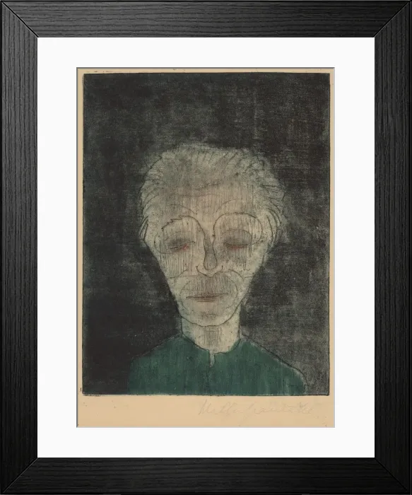 Framed Print : Tired Man (Self-Portrait), 1923. Creator: Walter Gramatté Framed Print : Tired Man (Self-Portrait), 1923. Creator: Walter Gramatté
