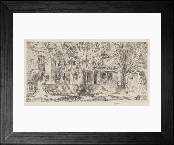 Framed Print : House on the Main Street, Easthampton, 1922. Creator: Frederick Childe Hassam Framed Print : House on the Main Street, Easthampton, 1922. Creator: Frederick Childe Hassam