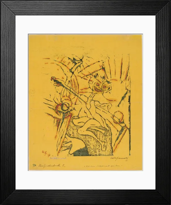 Framed Print : Mit dem Selbstmord Spielen (Playing with Suicide), 1919. Creator: Walter Gramatté Framed Print : Mit dem Selbstmord Spielen (Playing with Suicide), 1919. Creator: Walter Gramatté