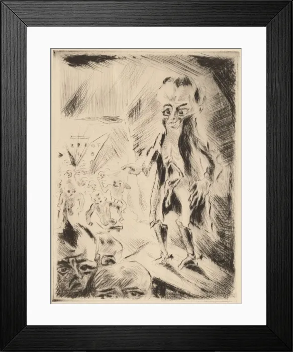 Framed Print : Scene in the Cafe with the Cripple, 1918. Creator: Walter Gramatté Framed Print : Scene in the Cafe with the Cripple, 1918. Creator: Walter Gramatté