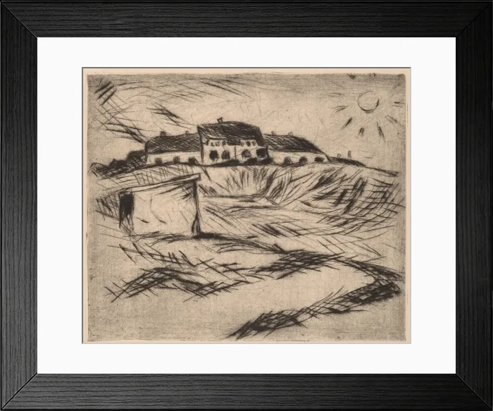Framed Print : Barracks (Kaserne), 1916. Creator: Walter Gramatté Framed Print : Barracks (Kaserne), 1916. Creator: Walter Gramatté