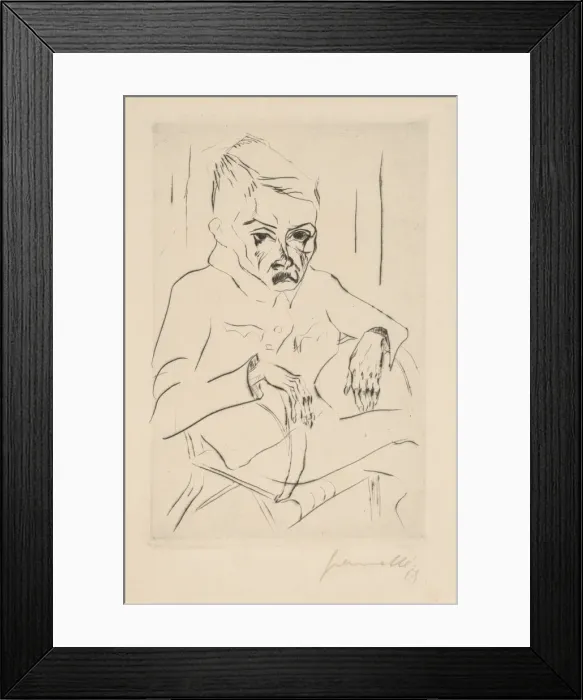 Framed Print : Tired Soldier I, 1919. Creator: Walter Gramatté Framed Print : Tired Soldier I, 1919. Creator: Walter Gramatté