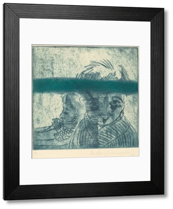 Framed Print : The Couple (Das Paar), 1922. Creator: Walter Gramatté Framed Print : The Couple (Das Paar), 1922. Creator: Walter Gramatté