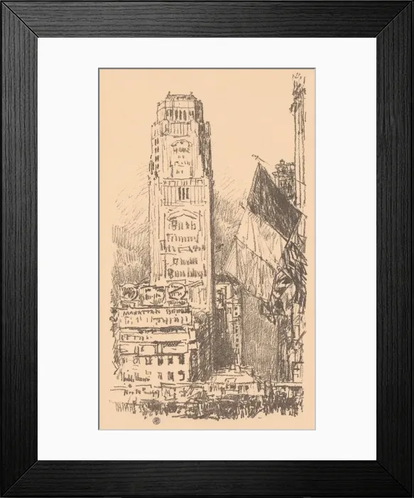 Framed Print : New York Bouquet, 1917. Creator: Frederick Childe Hassam Framed Print : New York Bouquet, 1917. Creator: Frederick Childe Hassam