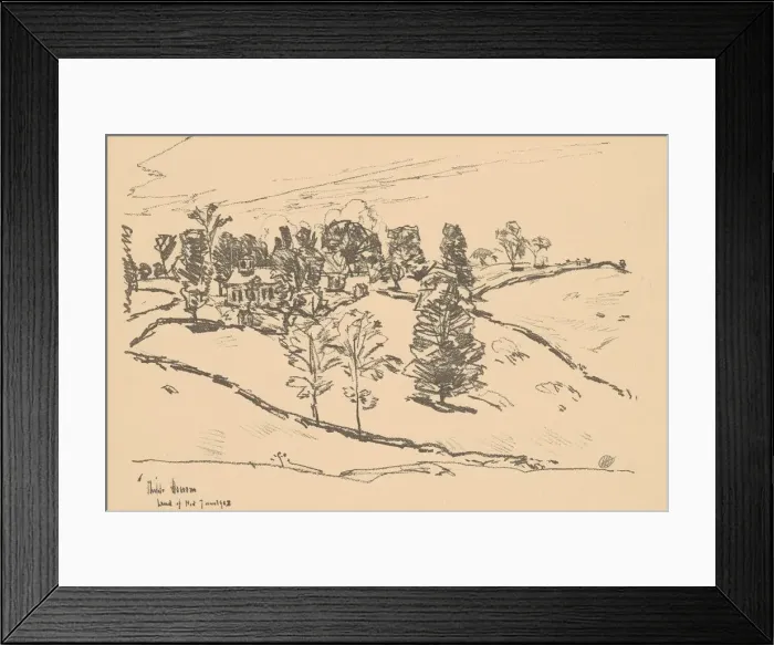 Framed Print : The Little School House, Land of Nod, 1918. Creator: Frederick Childe Hassam Framed Print : The Little School House, Land of Nod, 1918. Creator: Frederick Childe Hassam