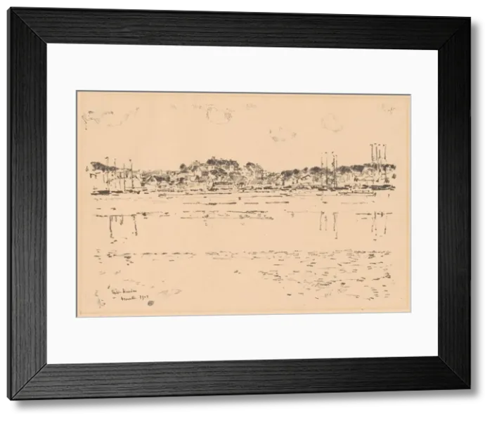 Framed Print : Inner Harbor, 1918. Creator: Frederick Childe Hassam Framed Print : Inner Harbor, 1918. Creator: Frederick Childe Hassam
