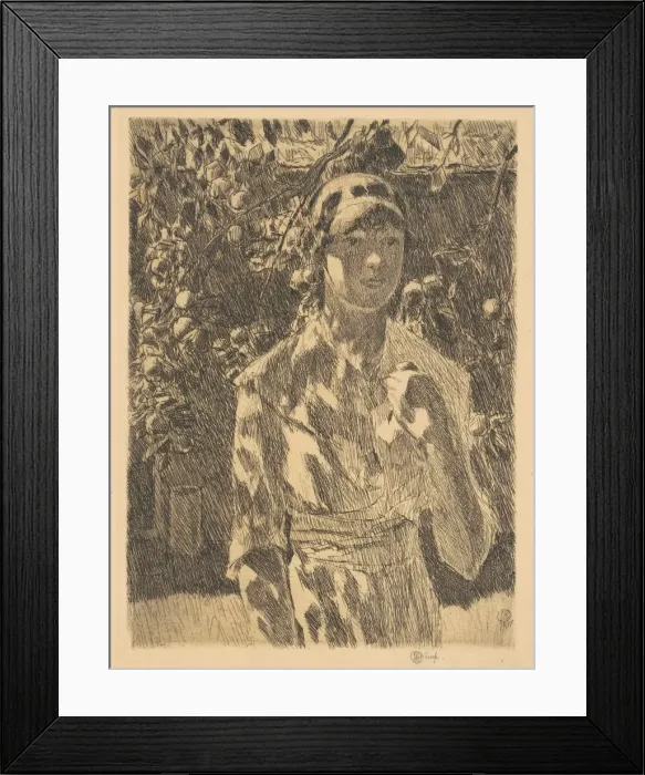 Framed Print : Helen Burke, 1917. Creator: Frederick Childe Hassam Framed Print : Helen Burke, 1917. Creator: Frederick Childe Hassam