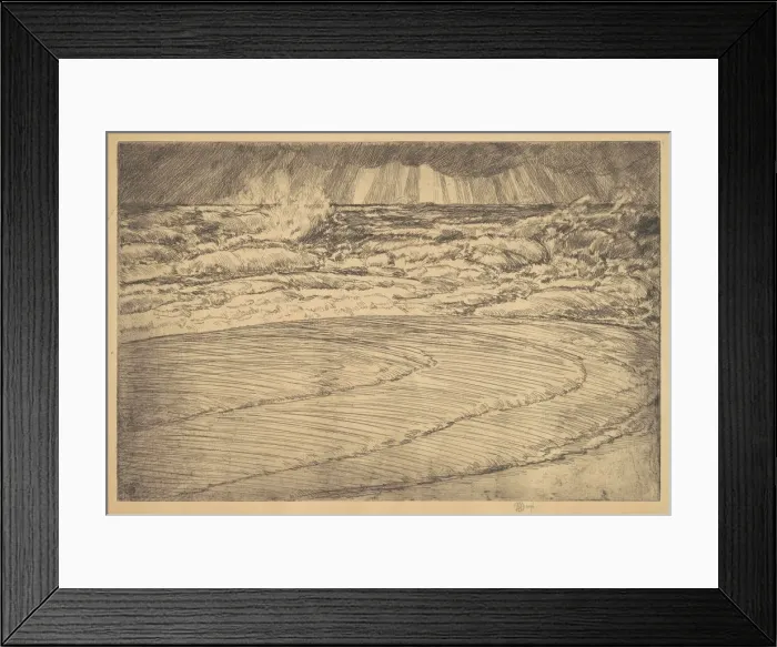 Framed Print : Heavy Surf, High Tide, Easthampton, 1920. Creator: Frederick Childe Hassam Framed Print : Heavy Surf, High Tide, Easthampton, 1920. Creator: Frederick Childe Hassam