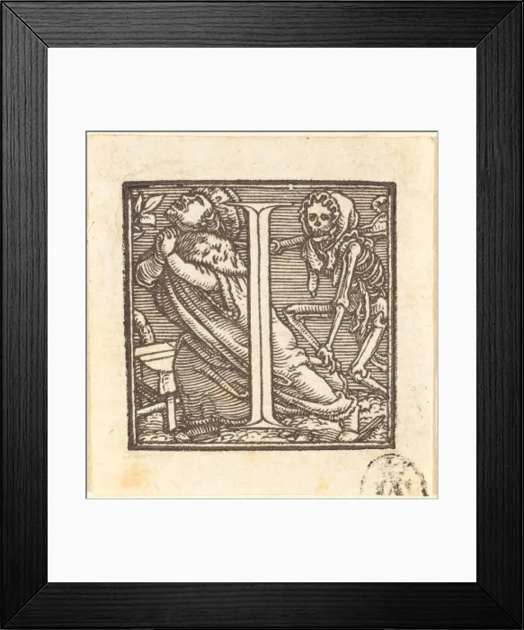 Framed Print : Letter I. Creator: Hans Holbein the Younger Framed Print : Letter I. Creator: Hans Holbein the Younger