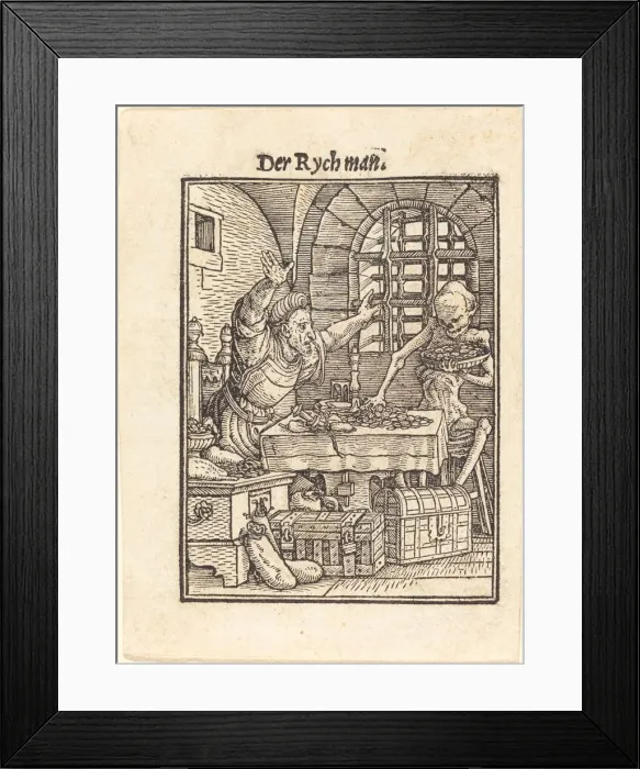 Framed Print : Rich Man. Creator: Hans Holbein the Younger Framed Print : Rich Man. Creator: Hans Holbein the Younger