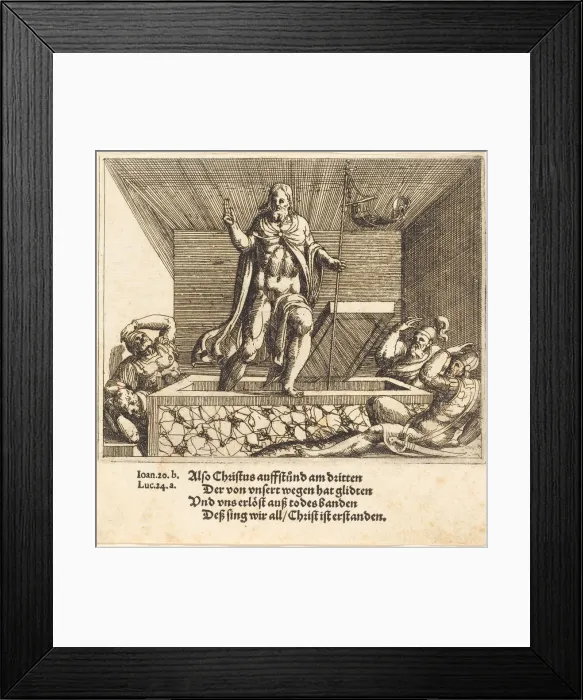 Framed Print : The Resurrection. Creator: Augustin Hirschvogel Framed Print : The Resurrection. Creator: Augustin Hirschvogel