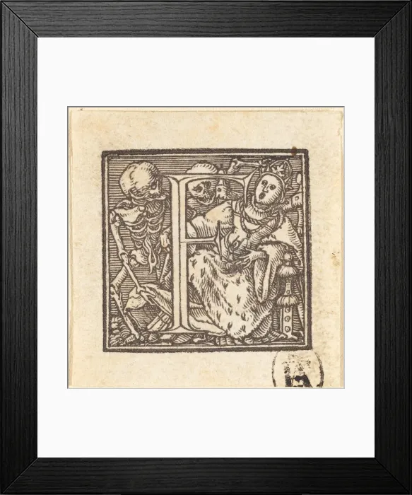 Framed Print : Letter F. Creator: Hans Holbein the Younger Framed Print : Letter F. Creator: Hans Holbein the Younger