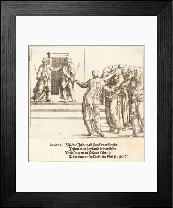 Framed Print : Ecce Homo, and the Jews Deny Christ, 1548. Creator: Augustin Hirschvogel Framed Print : Ecce Homo, and the Jews Deny Christ, 1548. Creator: Augustin Hirschvogel