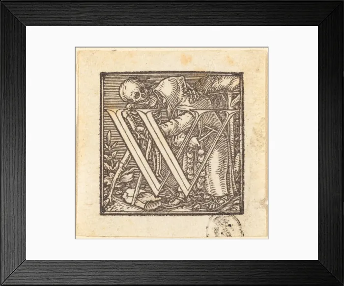 Framed Print : Letter W. Creator: Hans Holbein the Younger Framed Print : Letter W. Creator: Hans Holbein the Younger