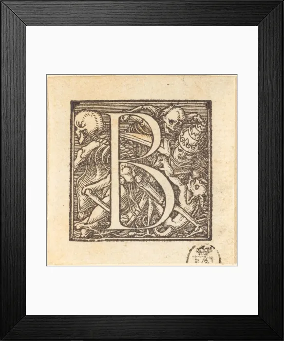 Framed Print : Letter B. Creator: Hans Holbein the Younger Framed Print : Letter B. Creator: Hans Holbein the Younger